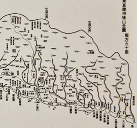 Map of the rear mountain of Taitung Prefecture under direct jurisdiction