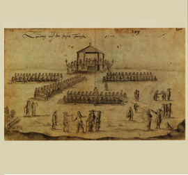 Illustration of a landdag, the annual assembly held by the Dutch