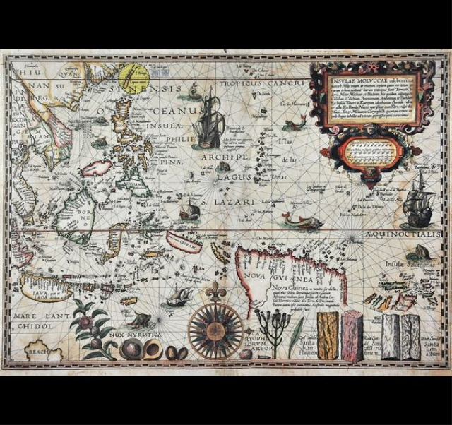 Petrus Planeius，1594，Map of the Spice Islands